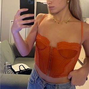 Edikted orange corset top